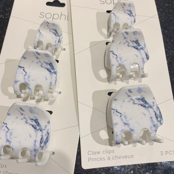 MARBLE HAIR CLIP SET - Picture 2 of 3